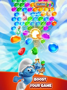 Smurfs Bubble Shooter Story Game Screenshot
