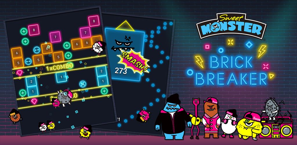 Screenshot of Brick Breaker: Neon Brick Ball