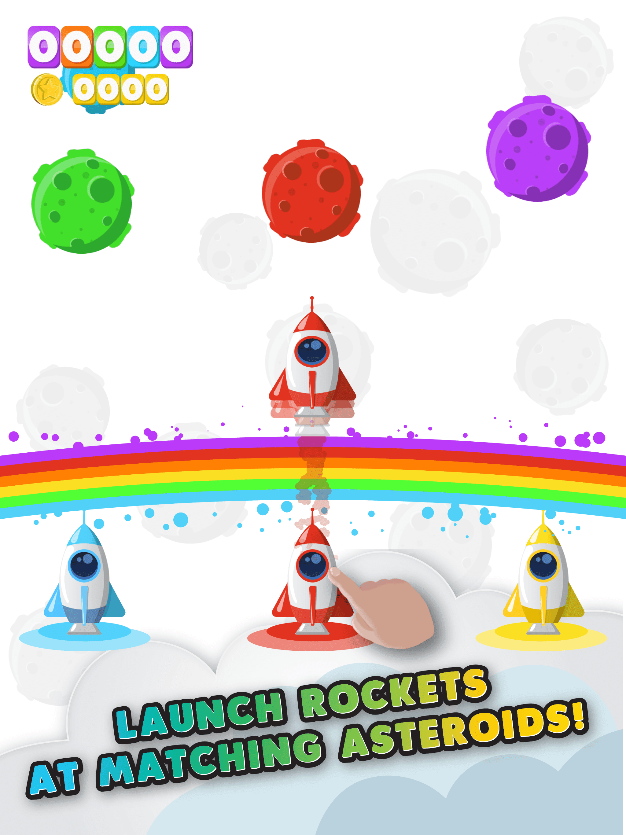 Rainbow Rocket Game Screenshot