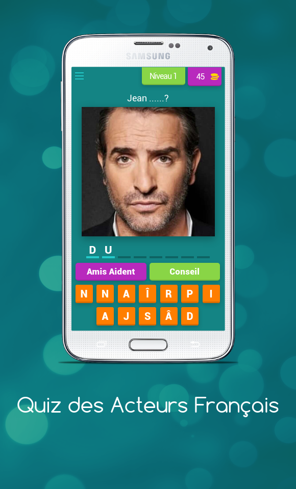 Quiz des Acteurs Français Game Screenshot