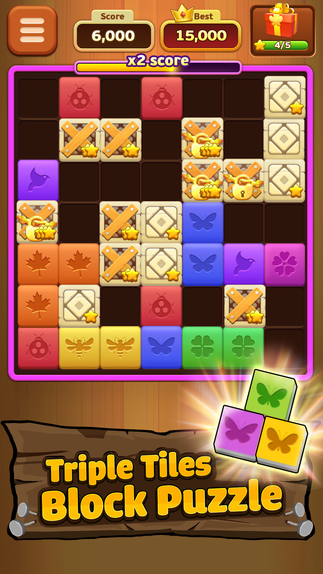 Screenshot 1 of Triple Butterfly: Block Puzzle 63.1.0