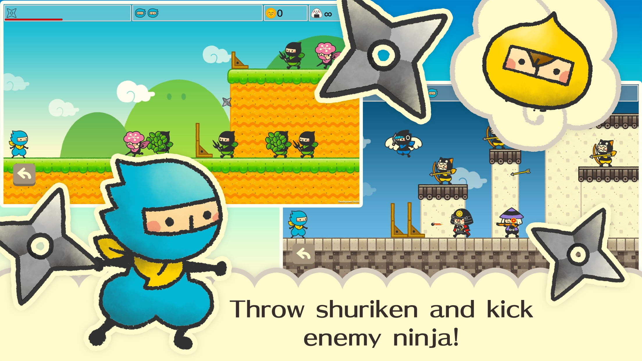 Oshinobisan - Sorao's Shuriken Shot - Game Screenshot