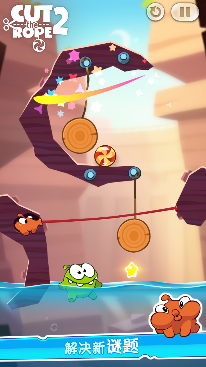 Скриншот игры Cut the Rope 2 (割绳子 2)