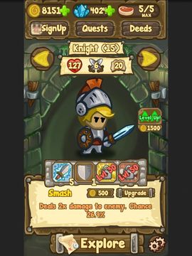 Captura de Tela do Jogo Dungeon Loot - dungeon crawler