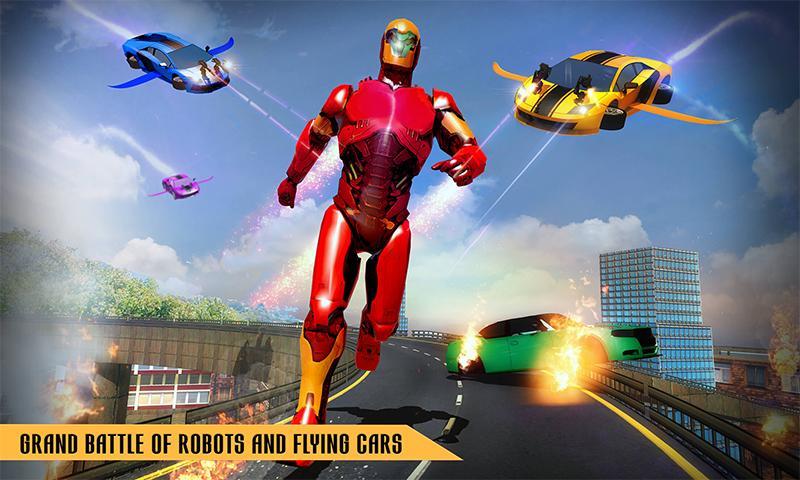 Flying Robot Car - Robot Transformation Game Game Screenshot