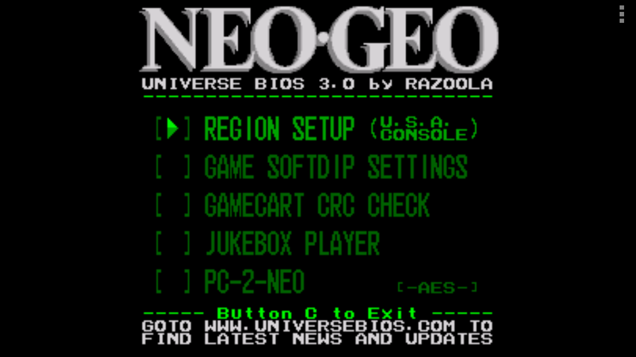 Captura de Tela do Jogo NEO.emu (Arcade Emulator)
