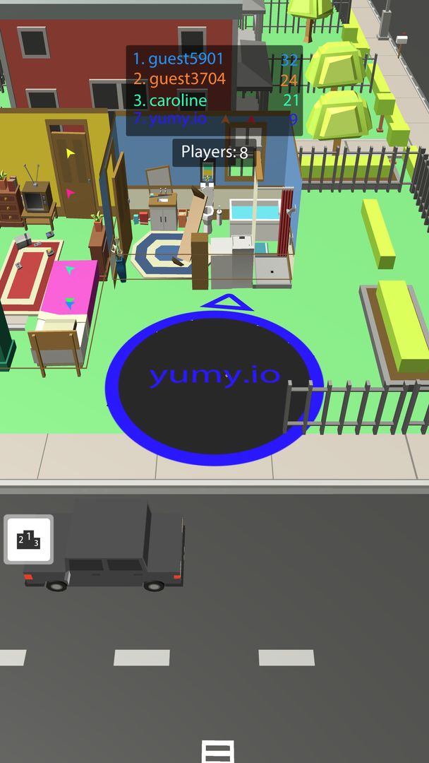 Screenshot of yumy.io - town eating hole io