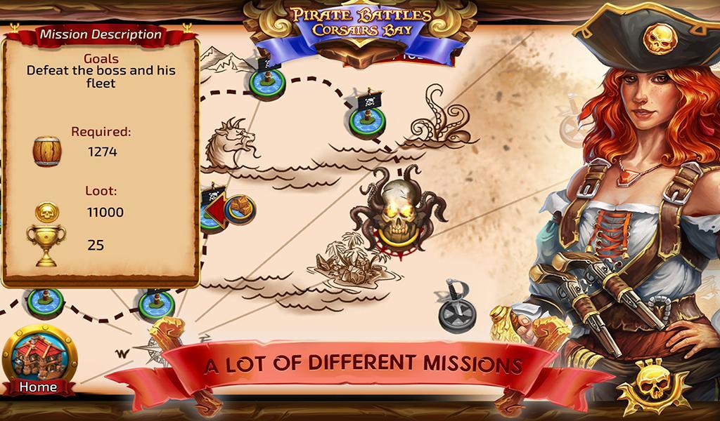Pirate Battles: Corsairs Bay 게임 스크린 샷