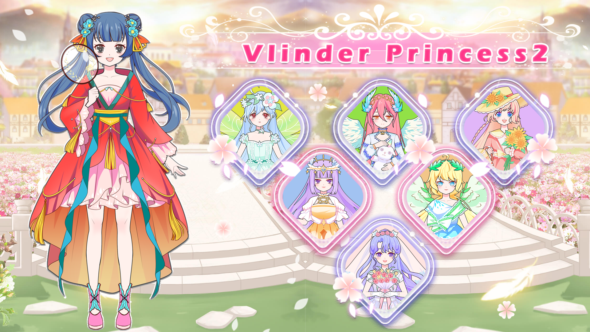 Screenshot 1 of Vlinder Princess2: အရုပ်ဝတ်စားဆင်ယင်မှုဂိမ်းများ၊ စတိုင်ကိုယ်ပွား 