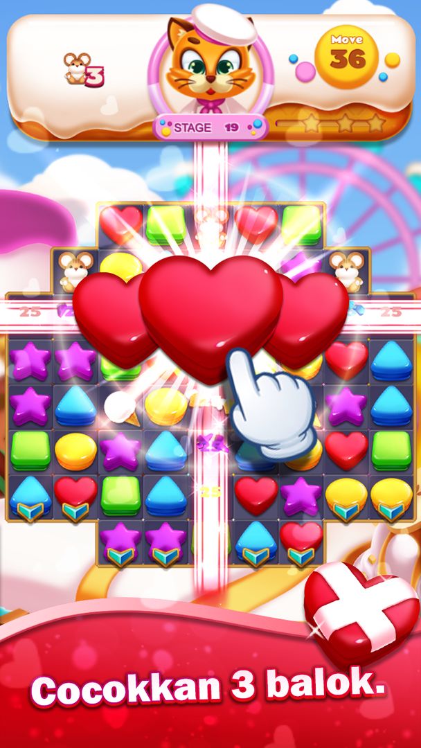 Sweet Cookie World : Match 3 Puzzle screenshot game