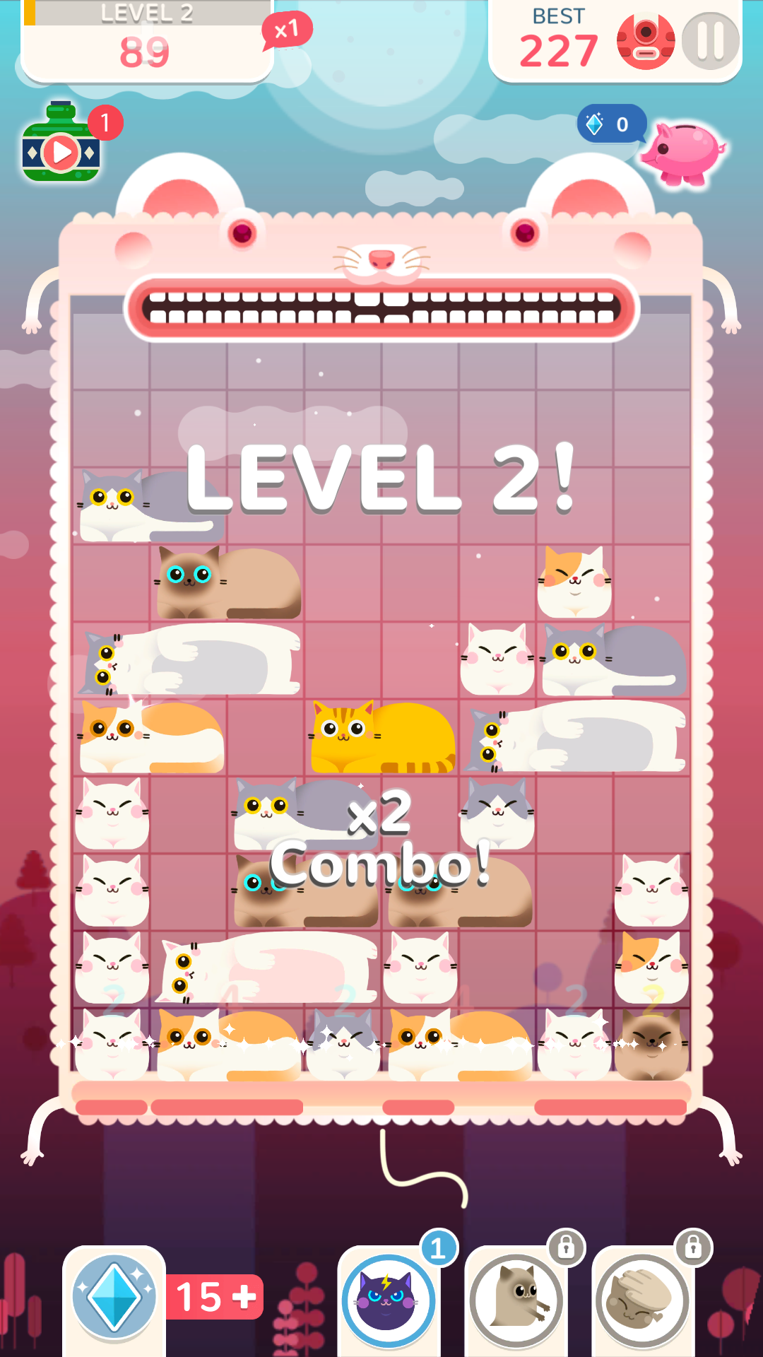 Slidey fashion block puzzle cats