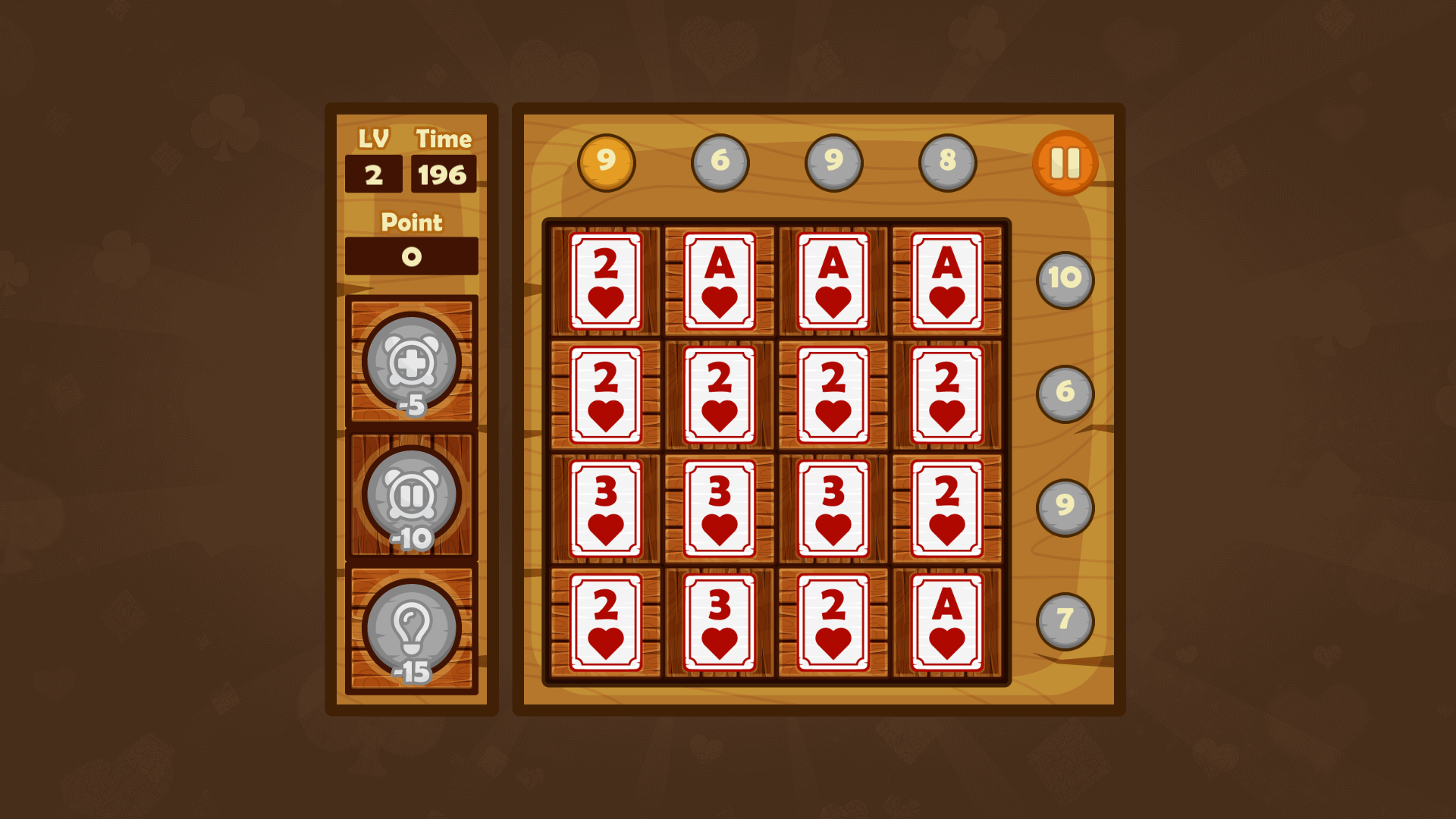 Vua Card Cross Game Screenshot