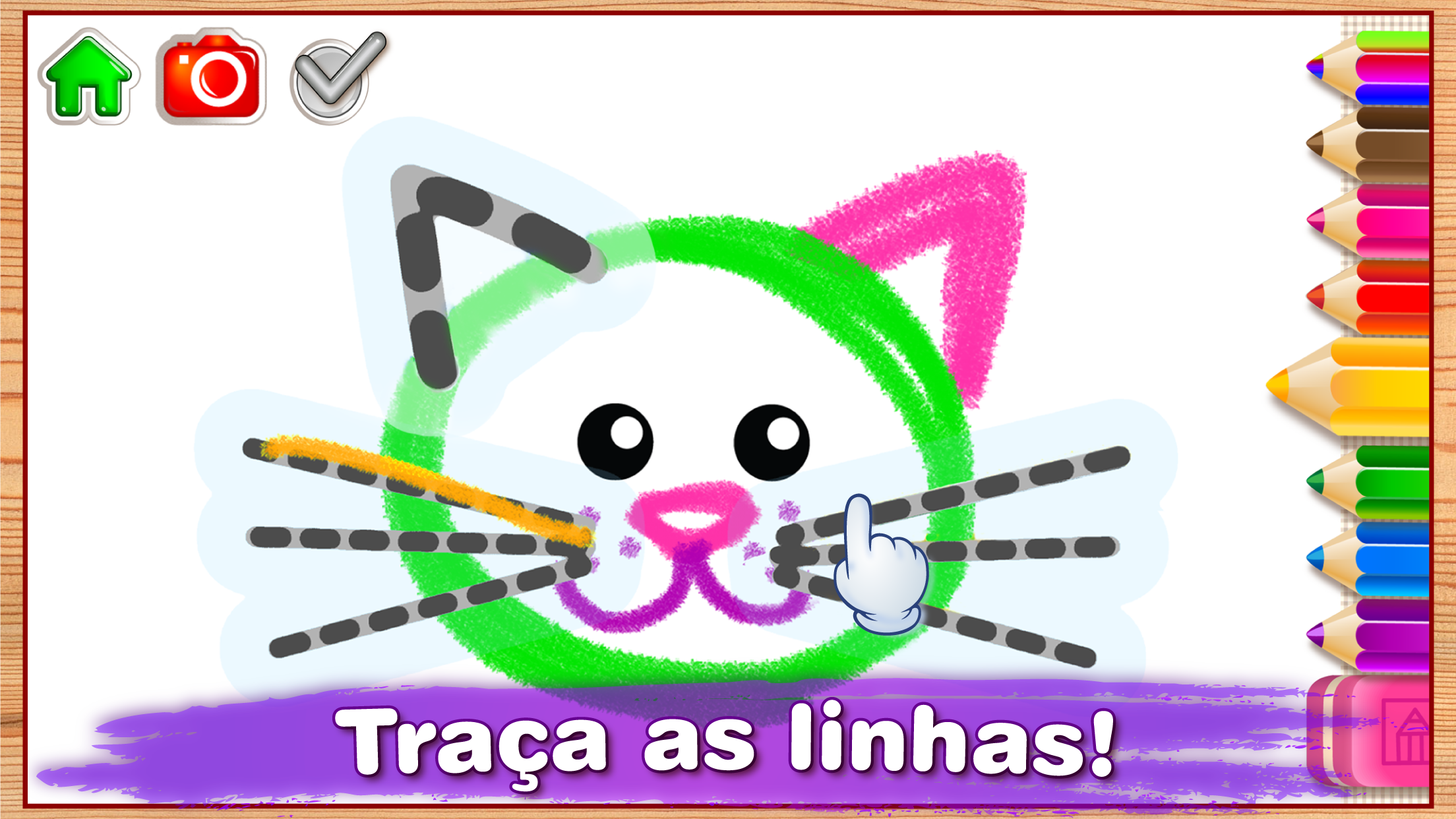 Captura de Tela do Jogo Bini Páginas para Colorir