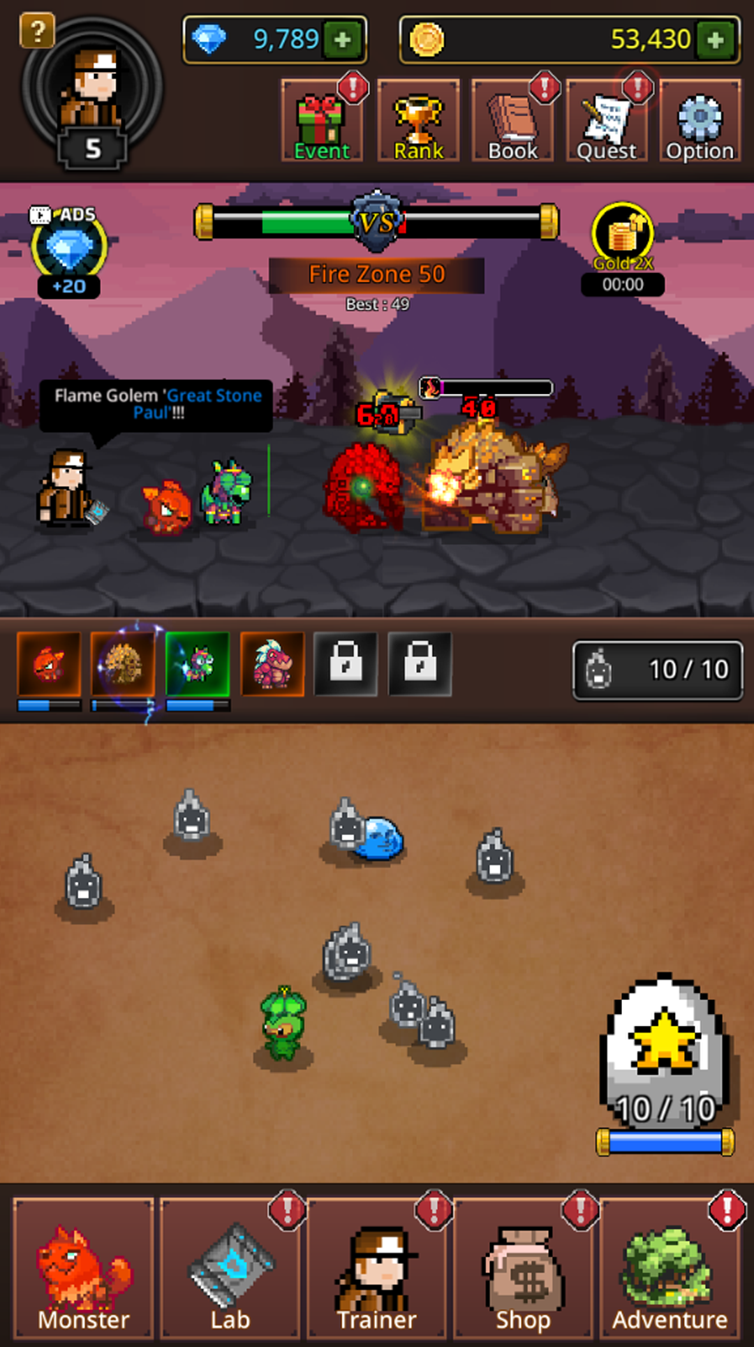 Grow Mergemon Masters : Idle Game Screenshot