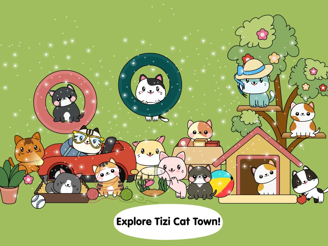 Screenshot of My Cat Town - Tizi Pet Games