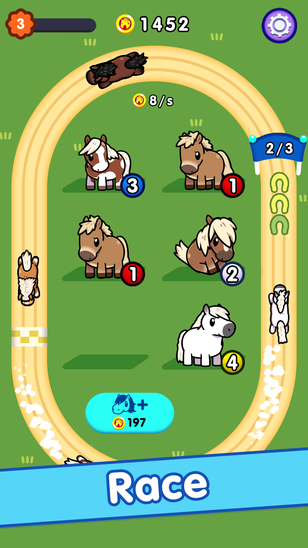 Idle Horse Racing Game Screenshot