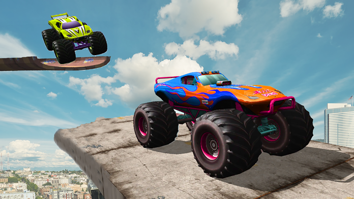 Monster Trucks Stunt Racing 3D Game Screenshot