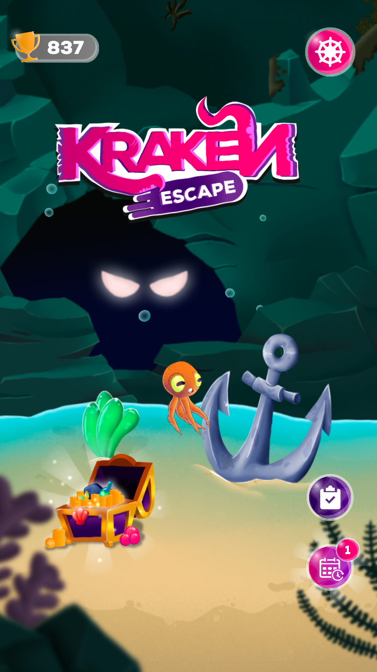 Kraken Escape 게임 스크린 샷