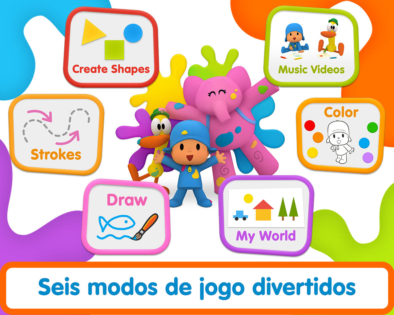 Captura de Tela do Jogo Pocoyo Colors: Vamos desenhar!