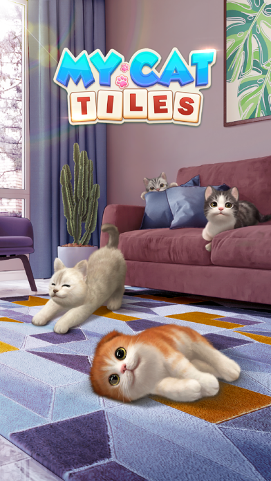 Screenshot 1 of My Cat Tiles: Rompecabezas de combinación 