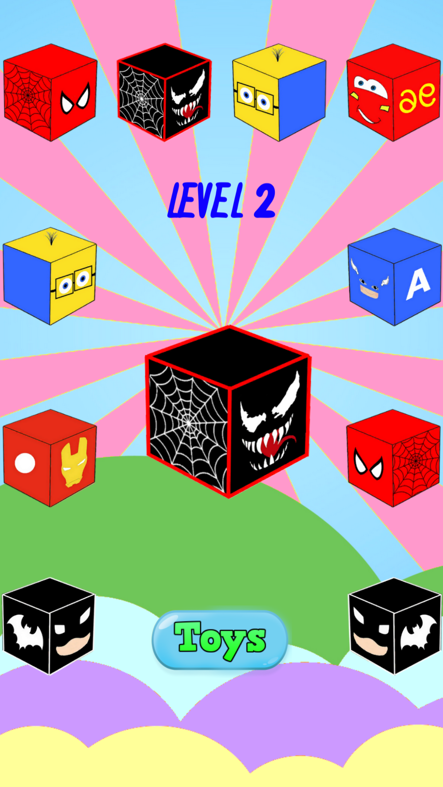 Surprise Cube Eggs Heroes Game Screenshot