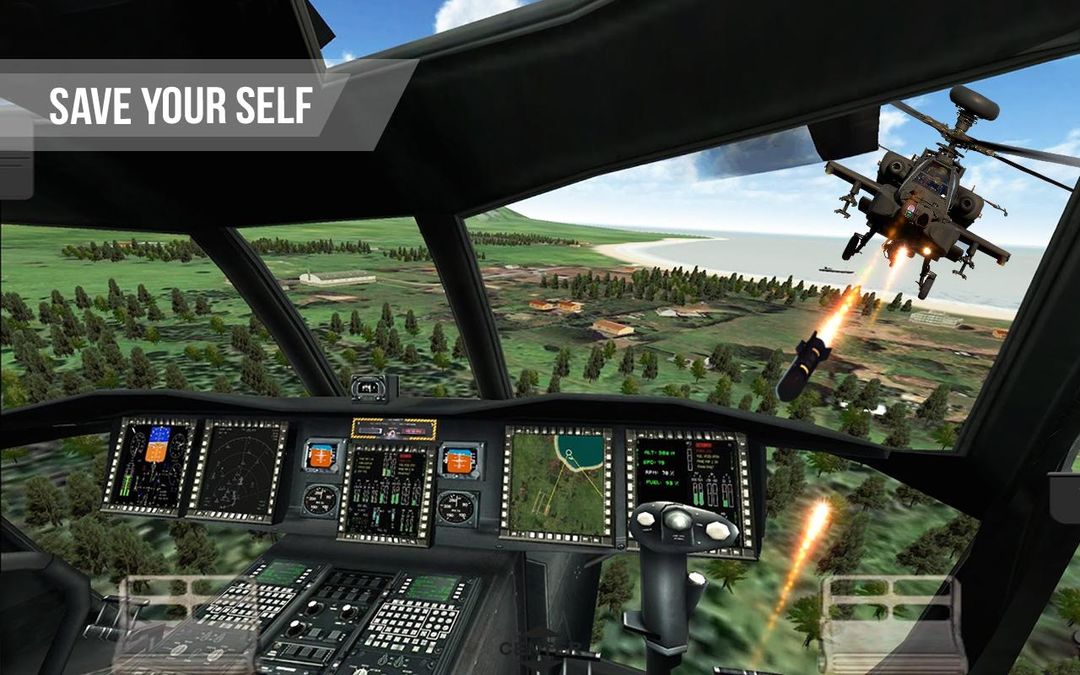 Screenshot of Army Gunship Helicopter Games Simulator Battle War