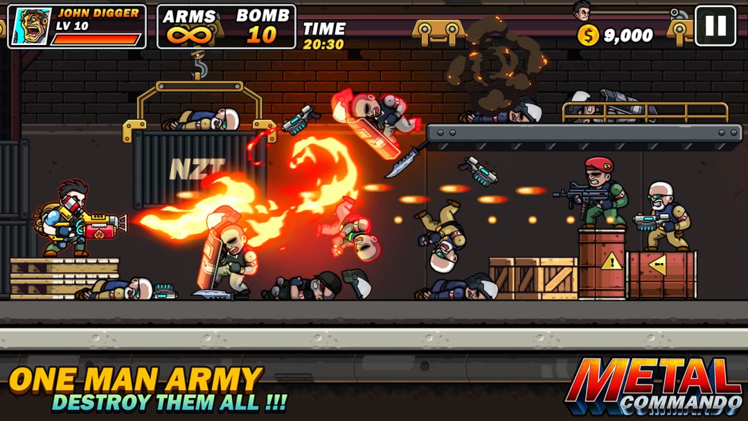 Metal Mercenary - 2D Platform Action Shooter ภาพหน้าจอเกม