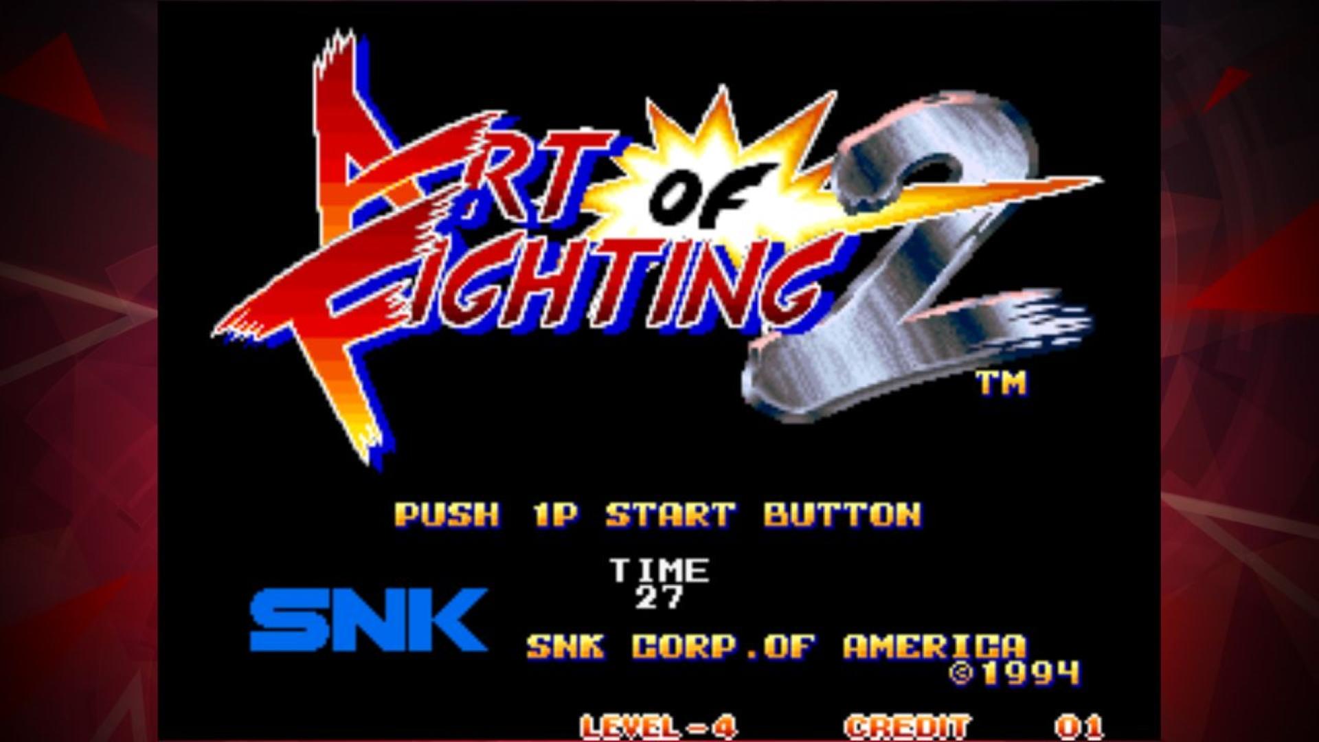 Banner of ART OF FIGHTING 2 ACA NEOGEO 