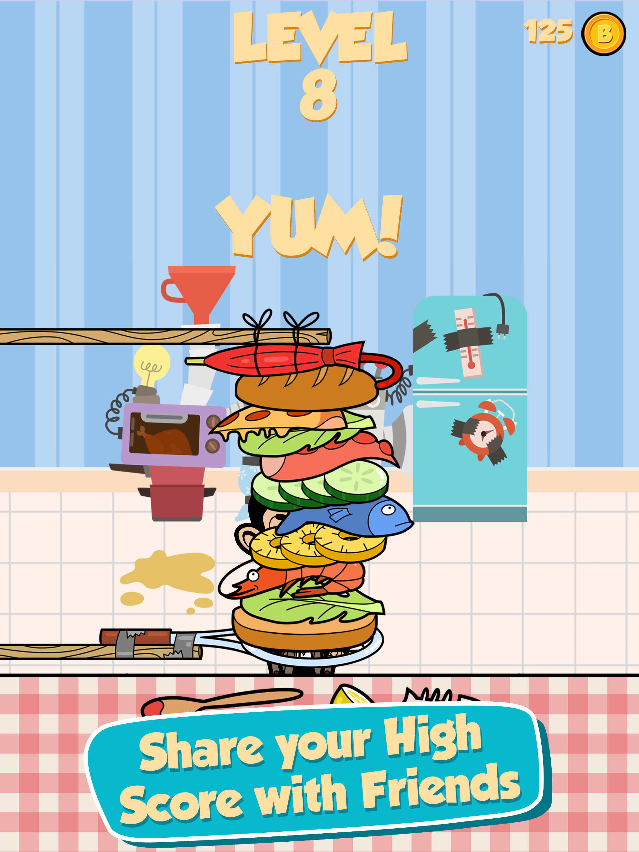 Mr Bean - Sandwich Stack Game Screenshot