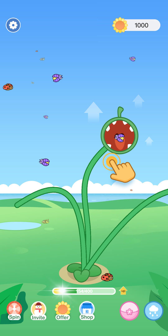 Lucky Flycatcher - Tap to catch the insects screenshot game