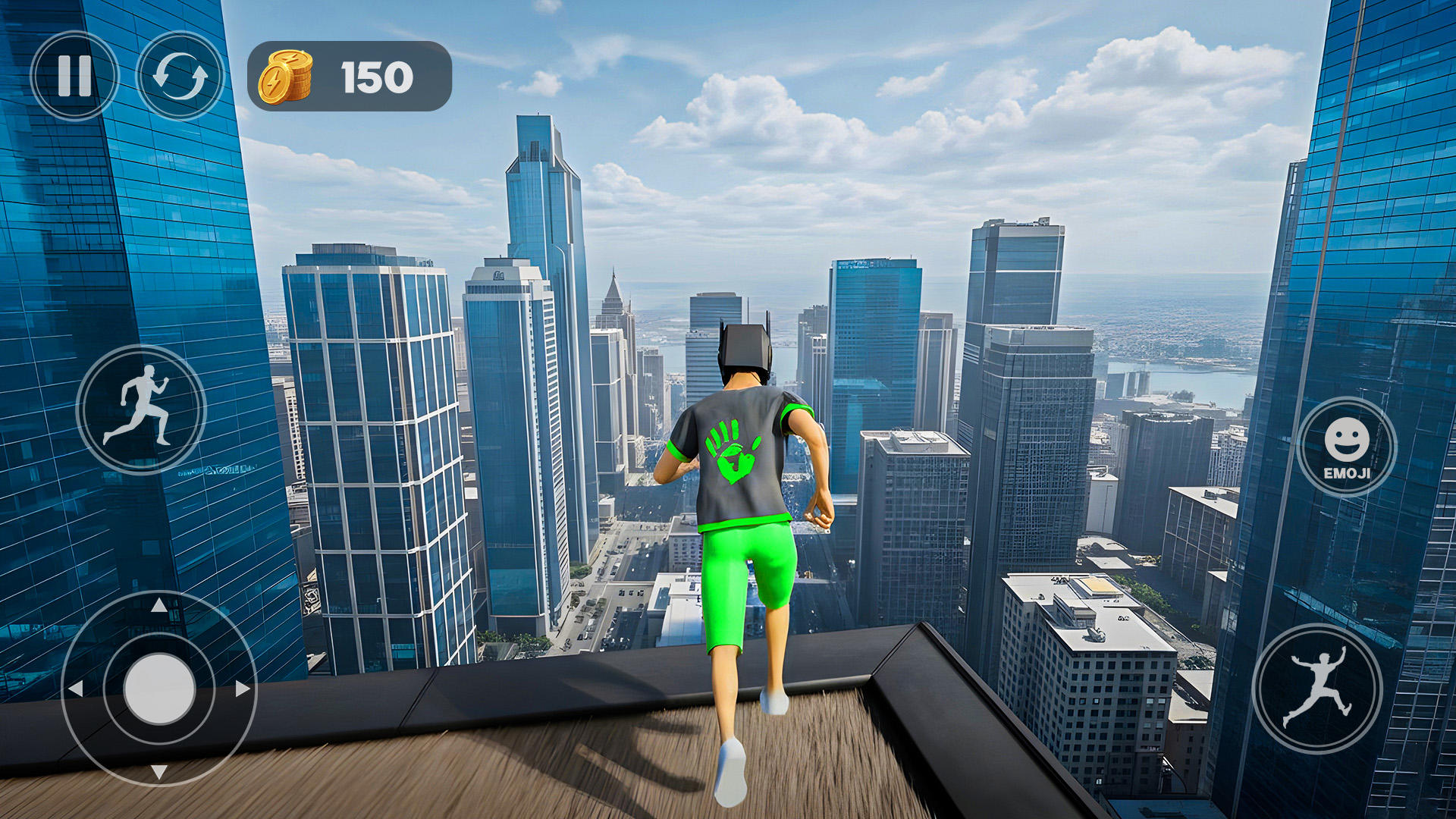 Going Up Parkour Rooftop Jump Game Screenshot