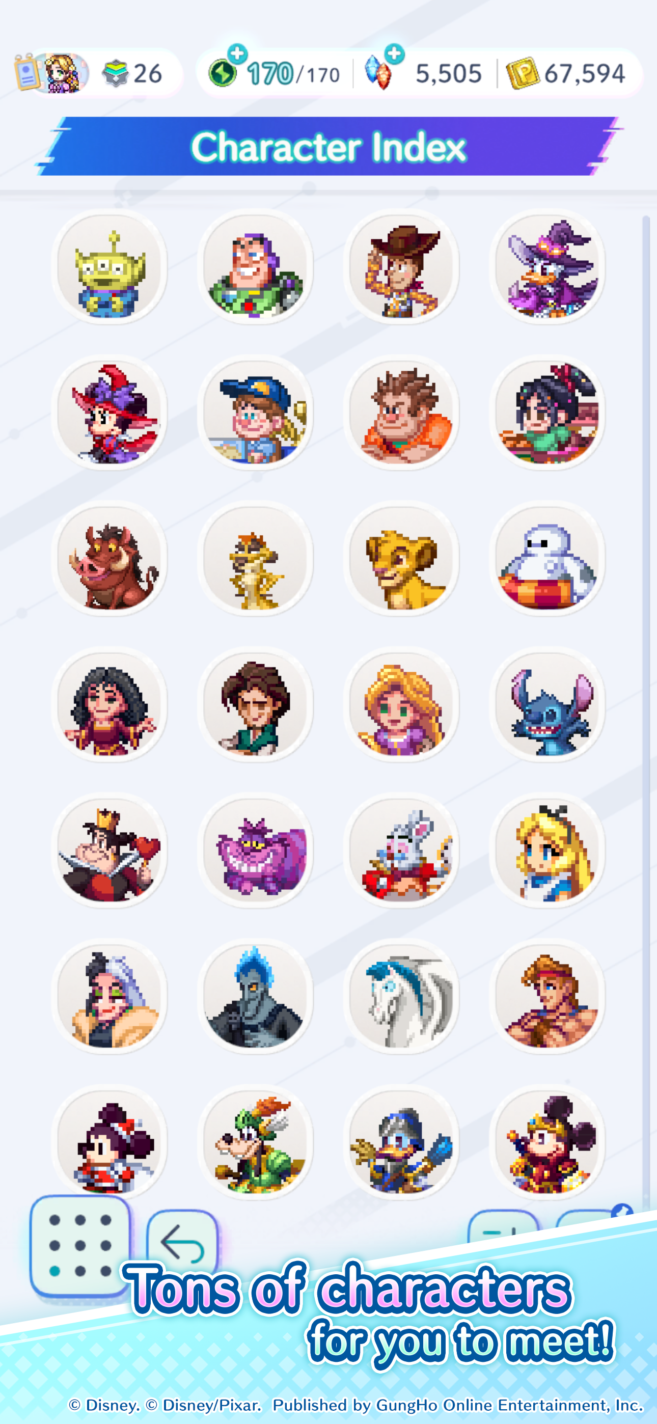 Disney Pixel RPG Game Screenshot