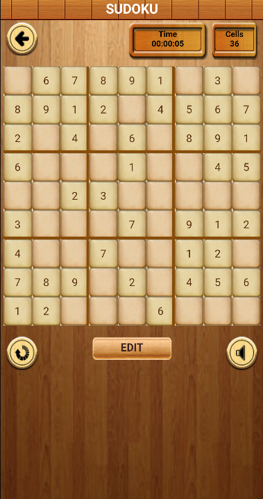 Cuplikan Layar Game Sudoku