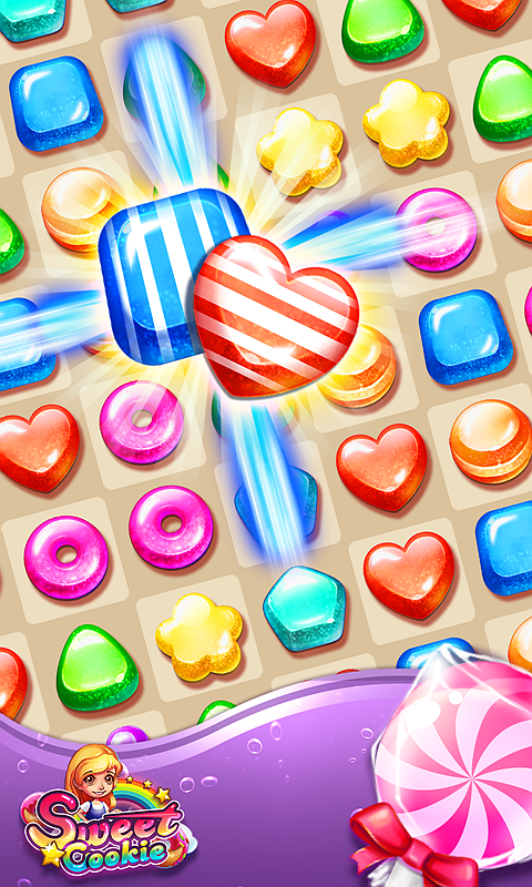 Sweet Cookie-Match Puzzle Game 게임 스크린샷