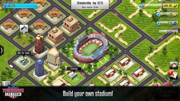 Cuplikan Layar Game Touchdown Manager