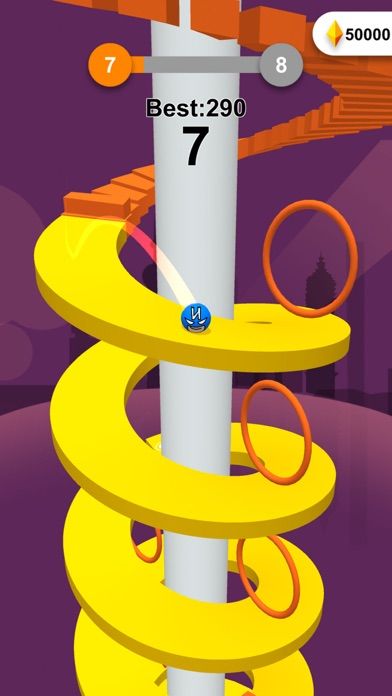 Jump Ball-Bounce On Tower Tile screenshot game