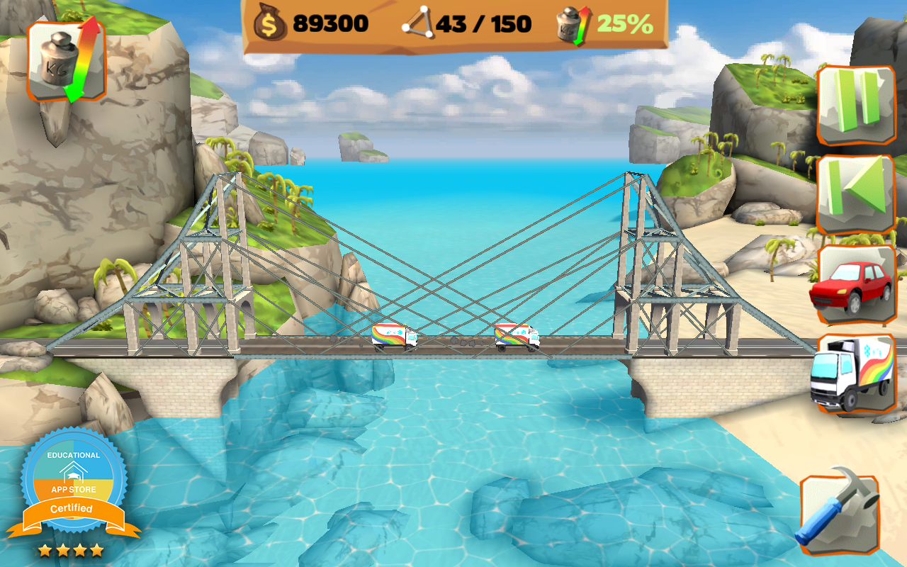 Bridge Constructor Playground Game Screenshot