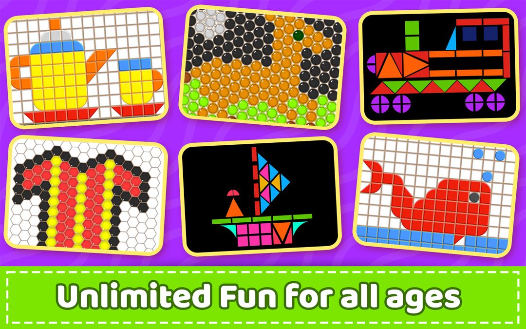 Screenshot of Mosaic Puzzles Art Game Kids