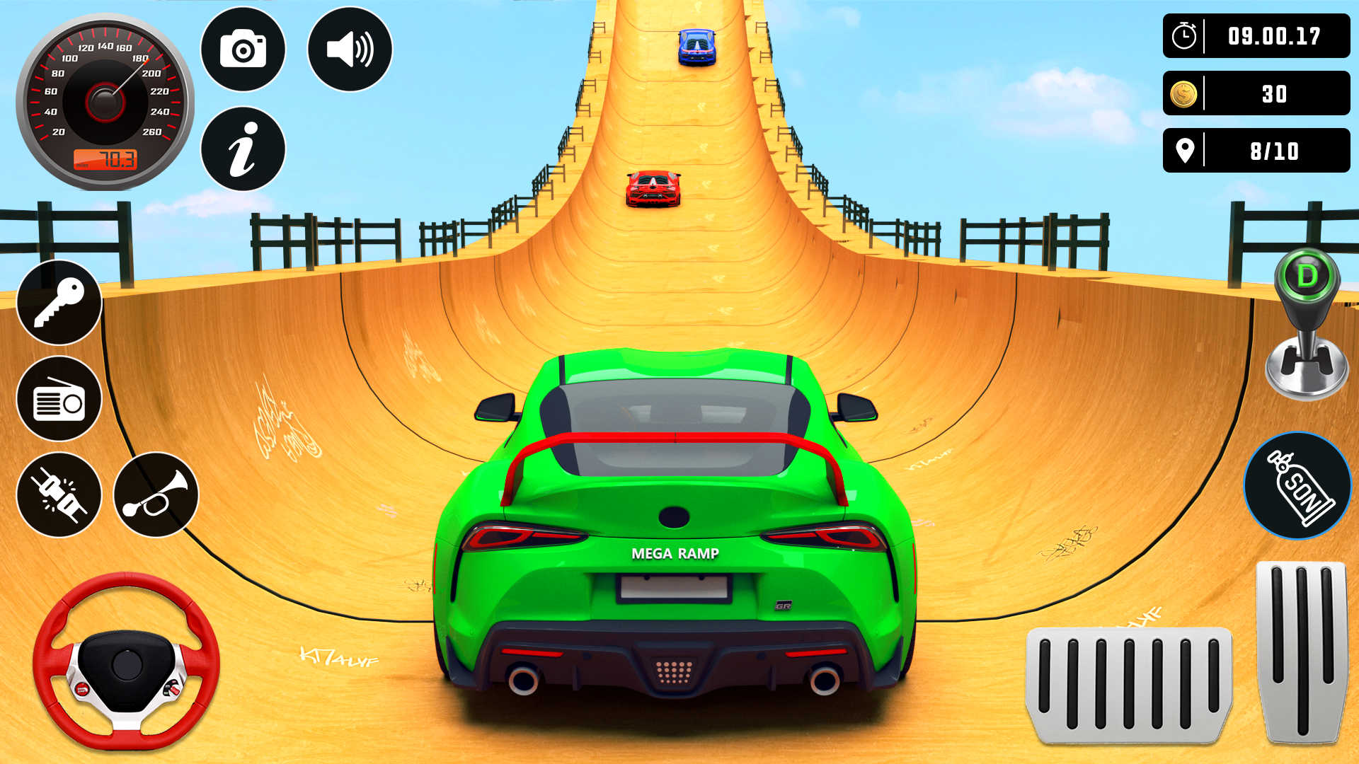 Mega Ramp Car Stunts Racing Game - Impossible Car Tracks 3D Android  GamePlay - Kar Wala Game 