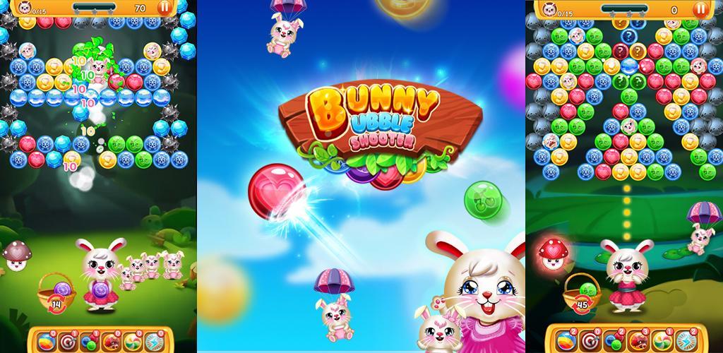Banner of Bunny Bubble Shooter Pop: Magic Match 3 Isola 2.5