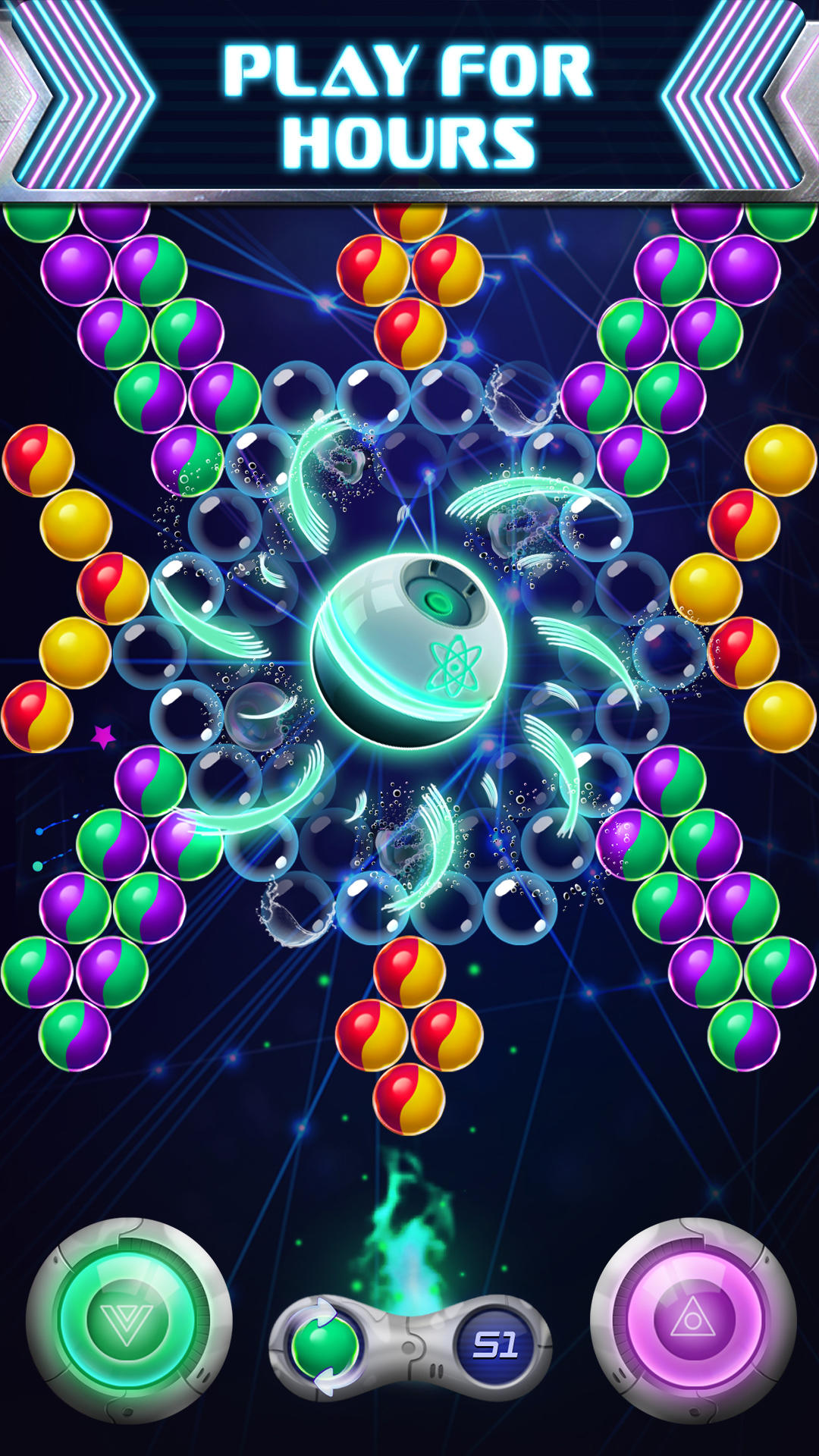 Bubble Heroes Galaxy Game Screenshot