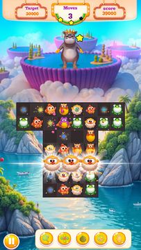 Hippo Friends Animal Match 3 게임 스크린샷