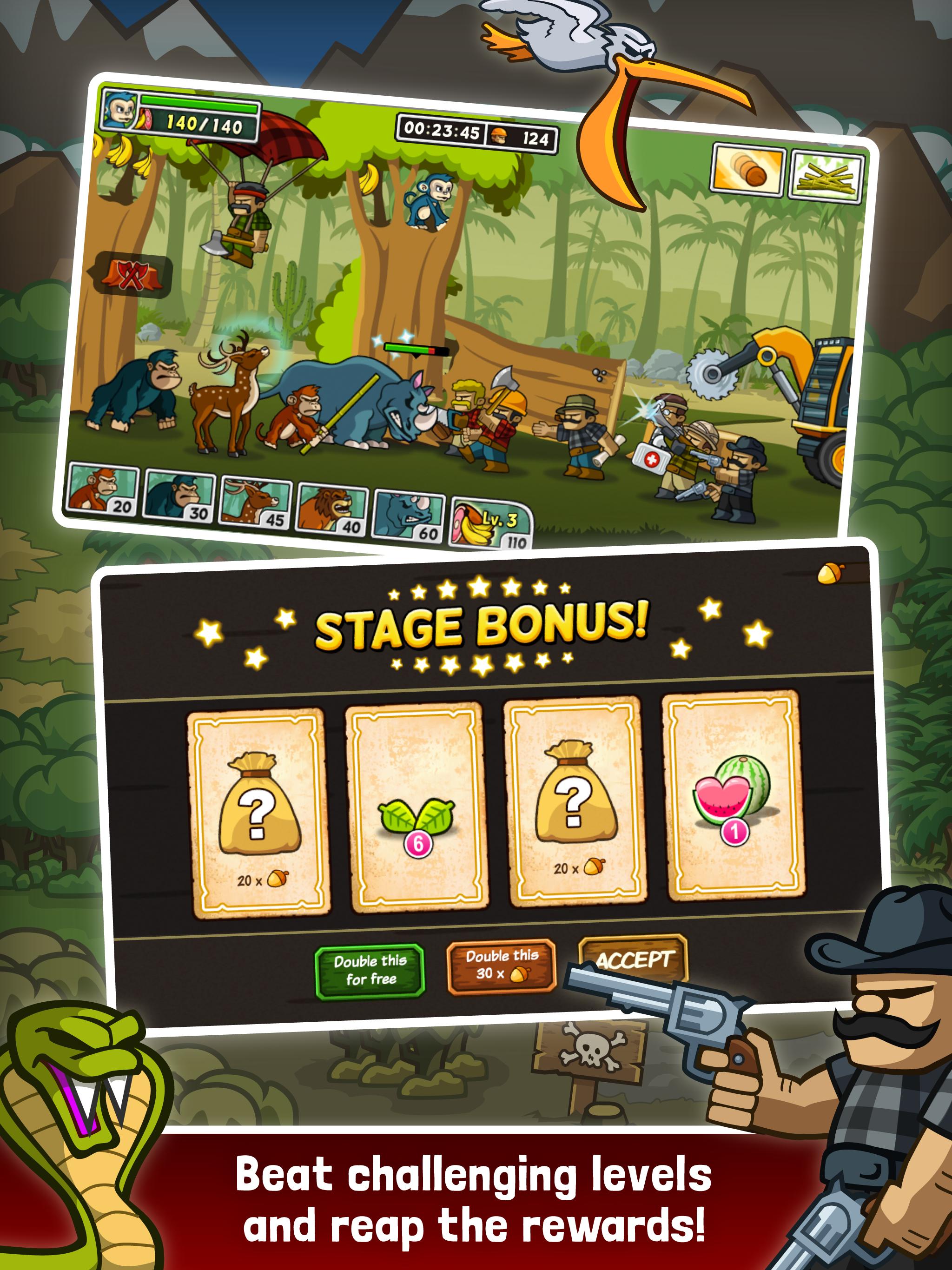森林防御战: 猴子传奇 塔防 - Lumberwhack 遊戲截圖