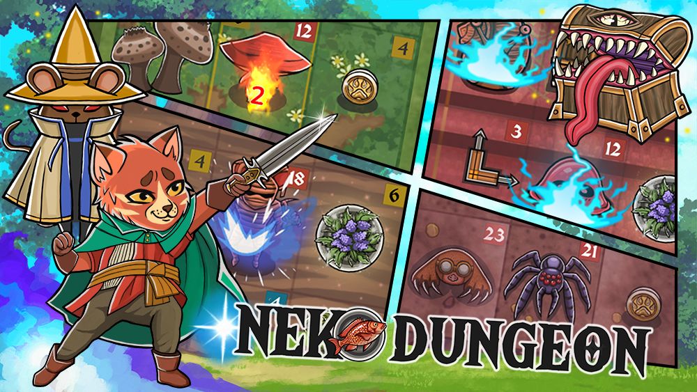 Neko Dungeon: Puzzle RPG 게임 스크린 샷
