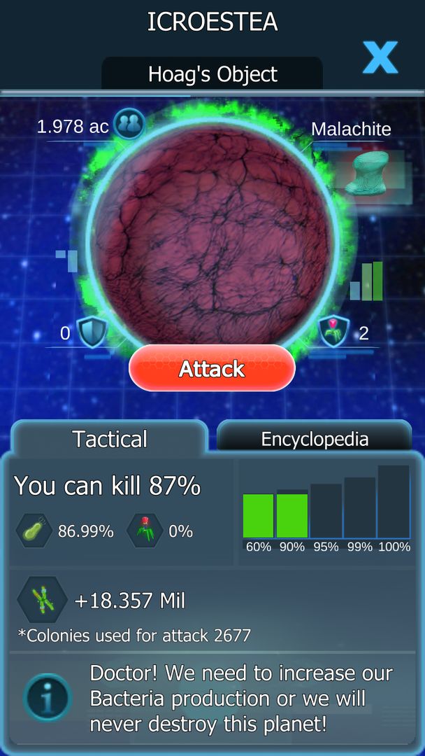 Screenshot of Bacterial Takeover: Idle games