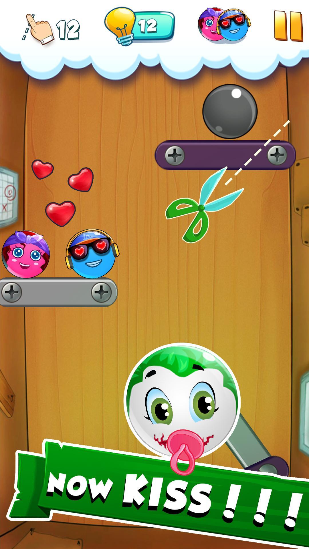 Cuplikan Layar Game Cut the Loveballs