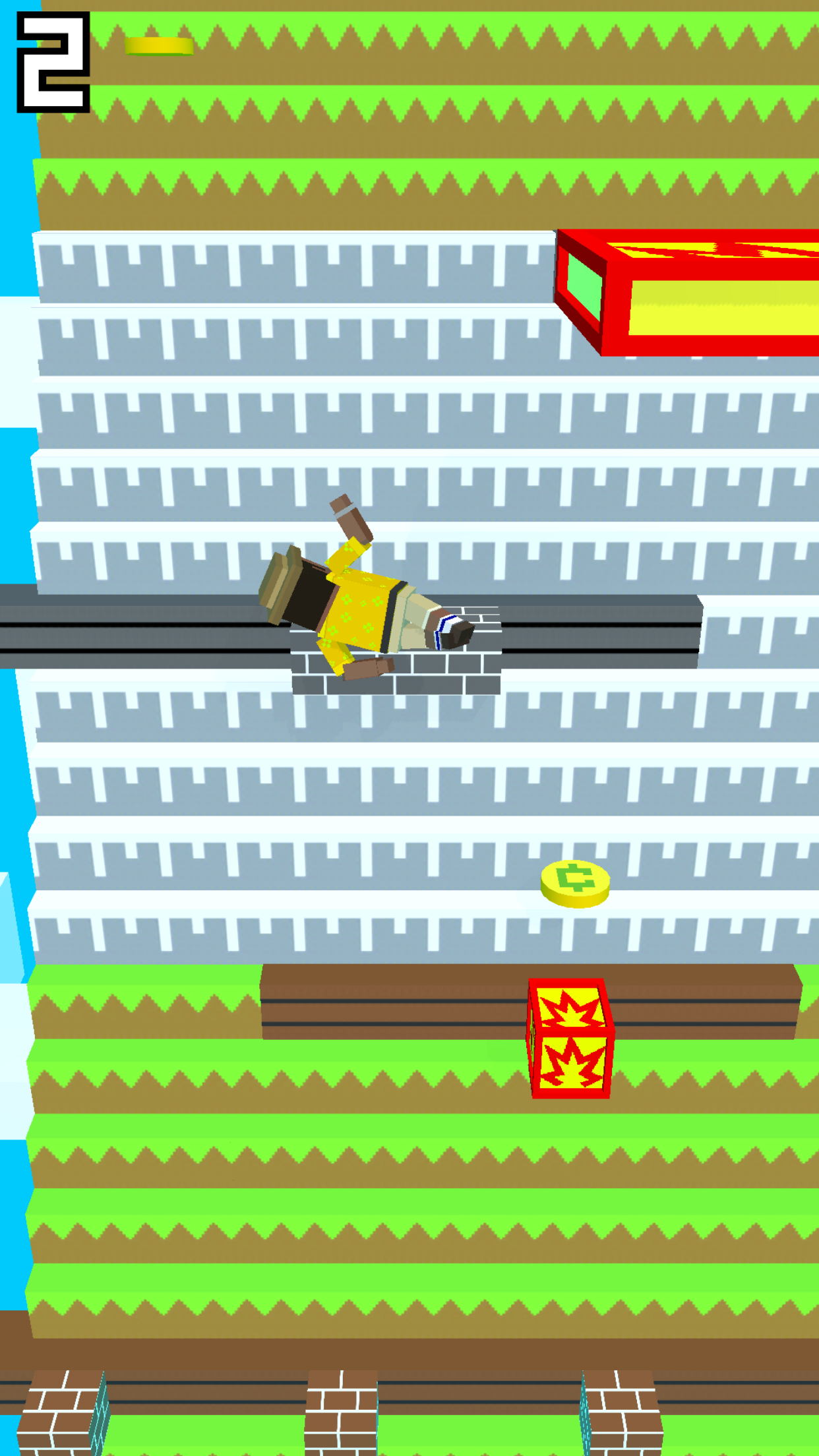 慢点下楼  (Down! Hold!) Game Screenshot