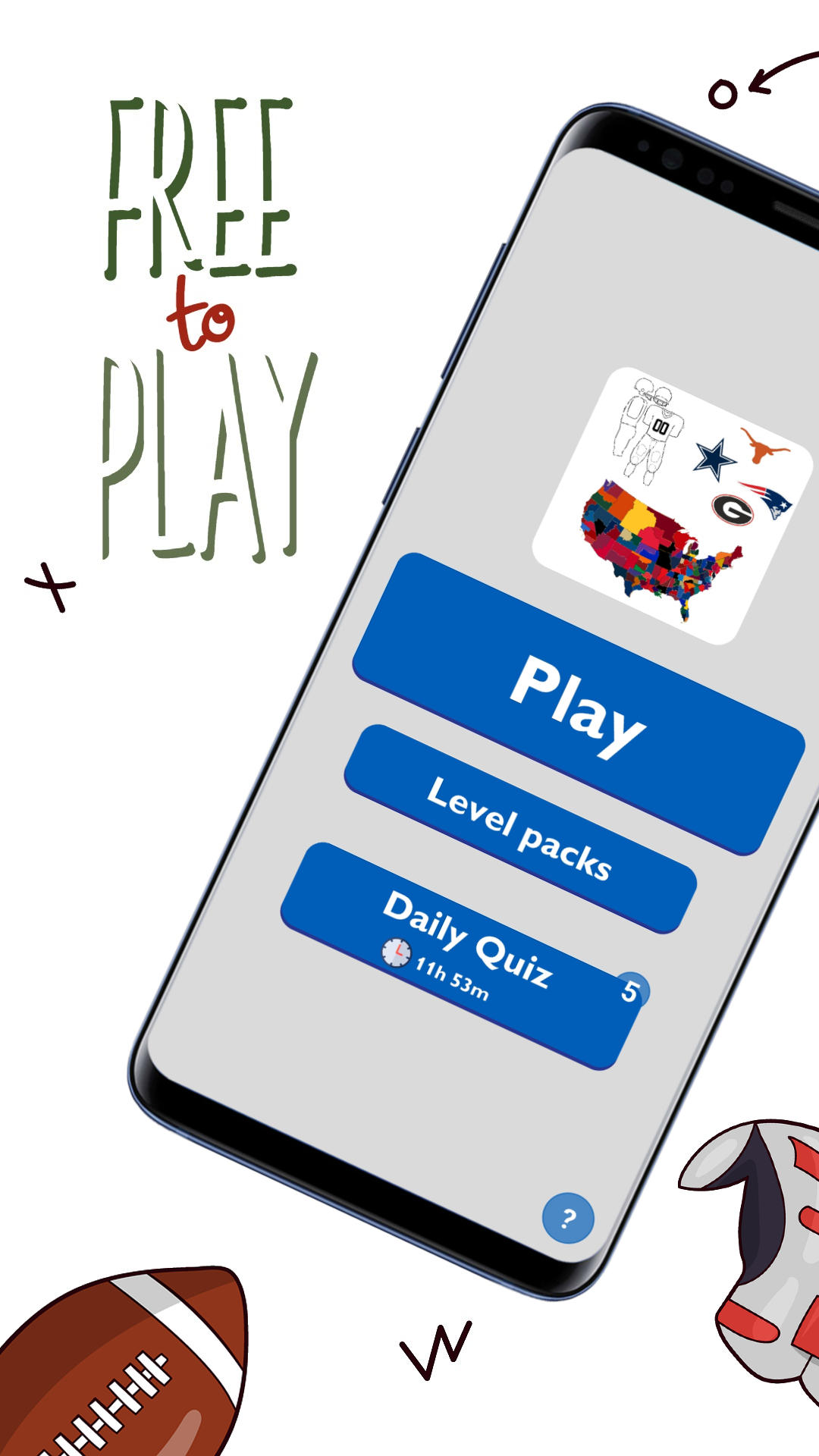 NFL State Quiz Game Screenshot