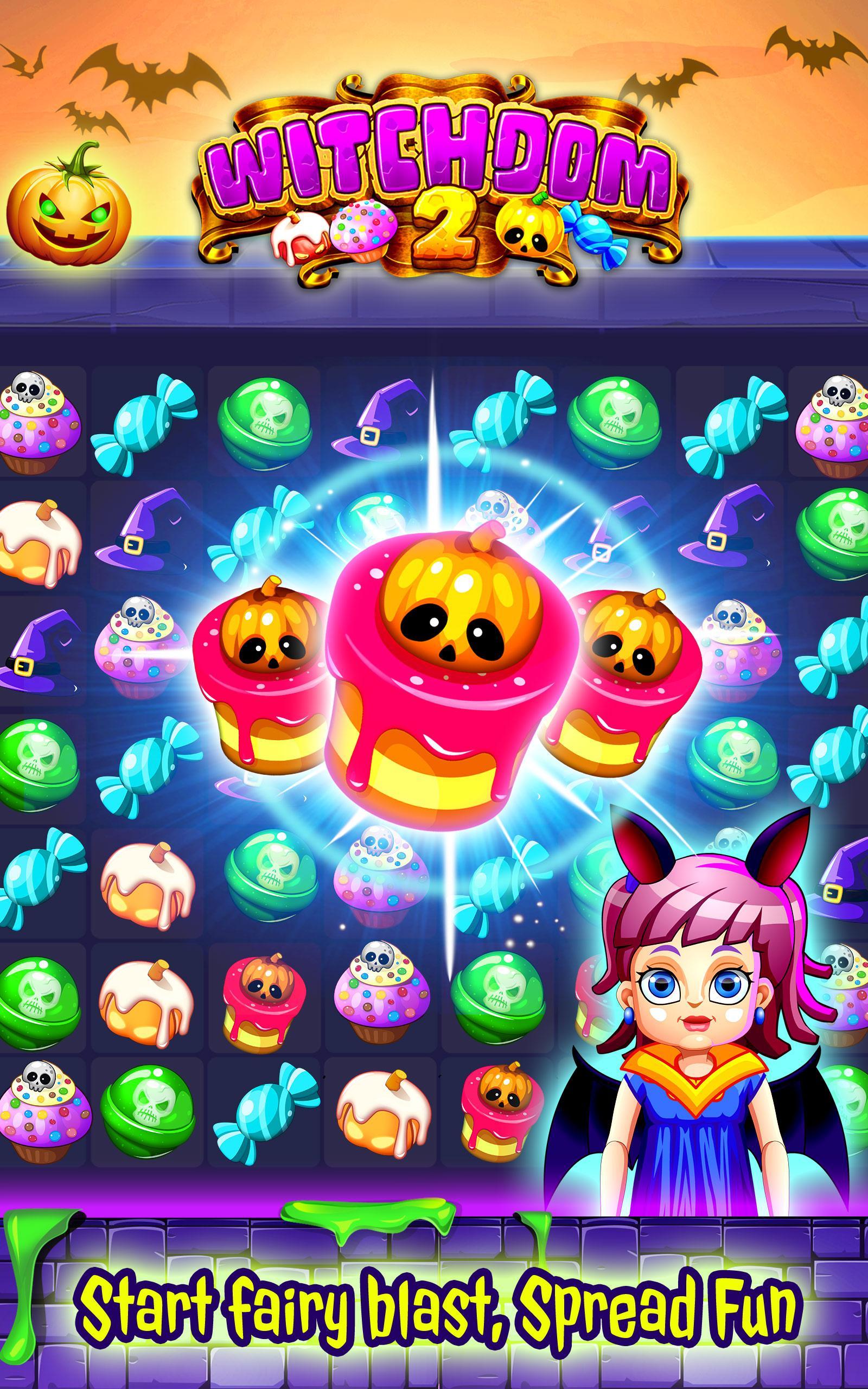 Screenshot 1 of Witchdom 2 – Permainan Halloween Match 3 Puzzle 2.2.6