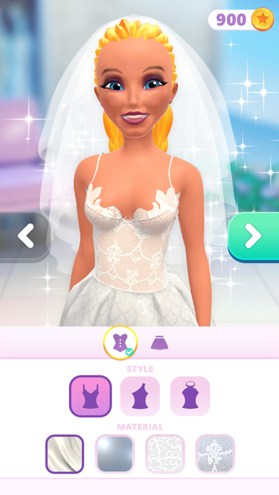 Cuplikan Layar Game Wedding Dress DIY